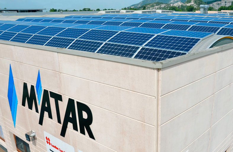 Solar panels provide clean energy for the new Luxfer Italy facility that builds alternative fuel systems